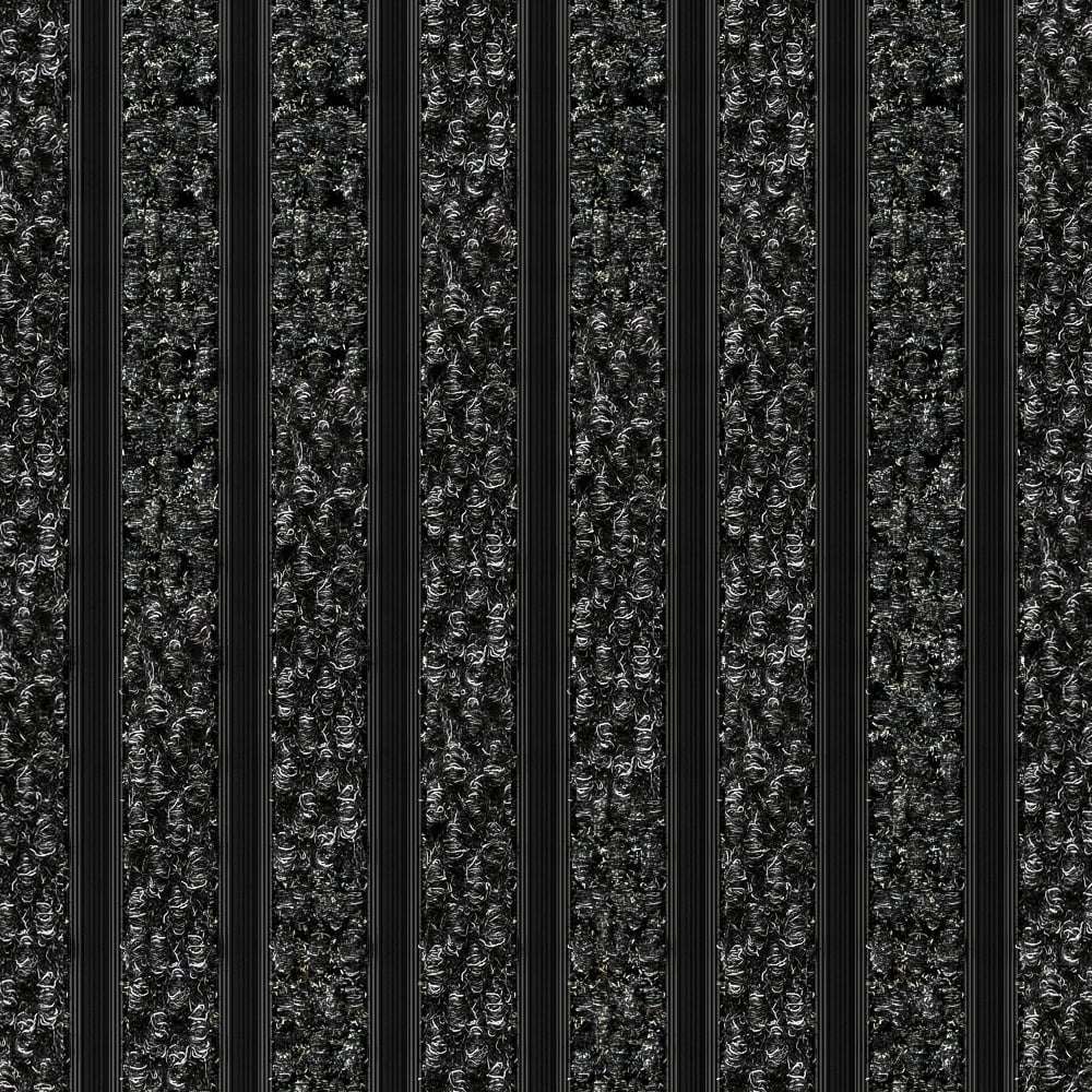 Charcoal Needlepunch Carpet with Black Anodised Rails (Closed Construction)